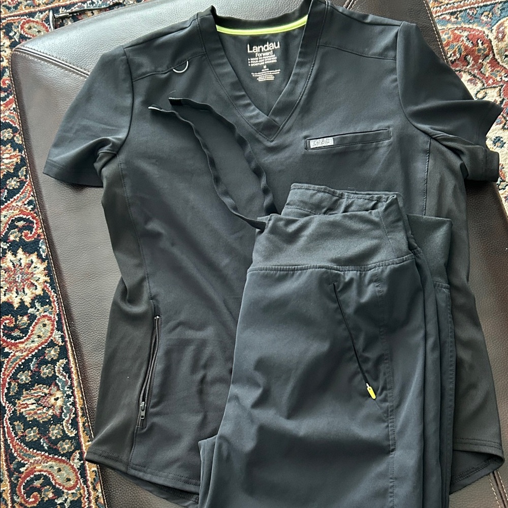 Landau Charcoal Scrub Set